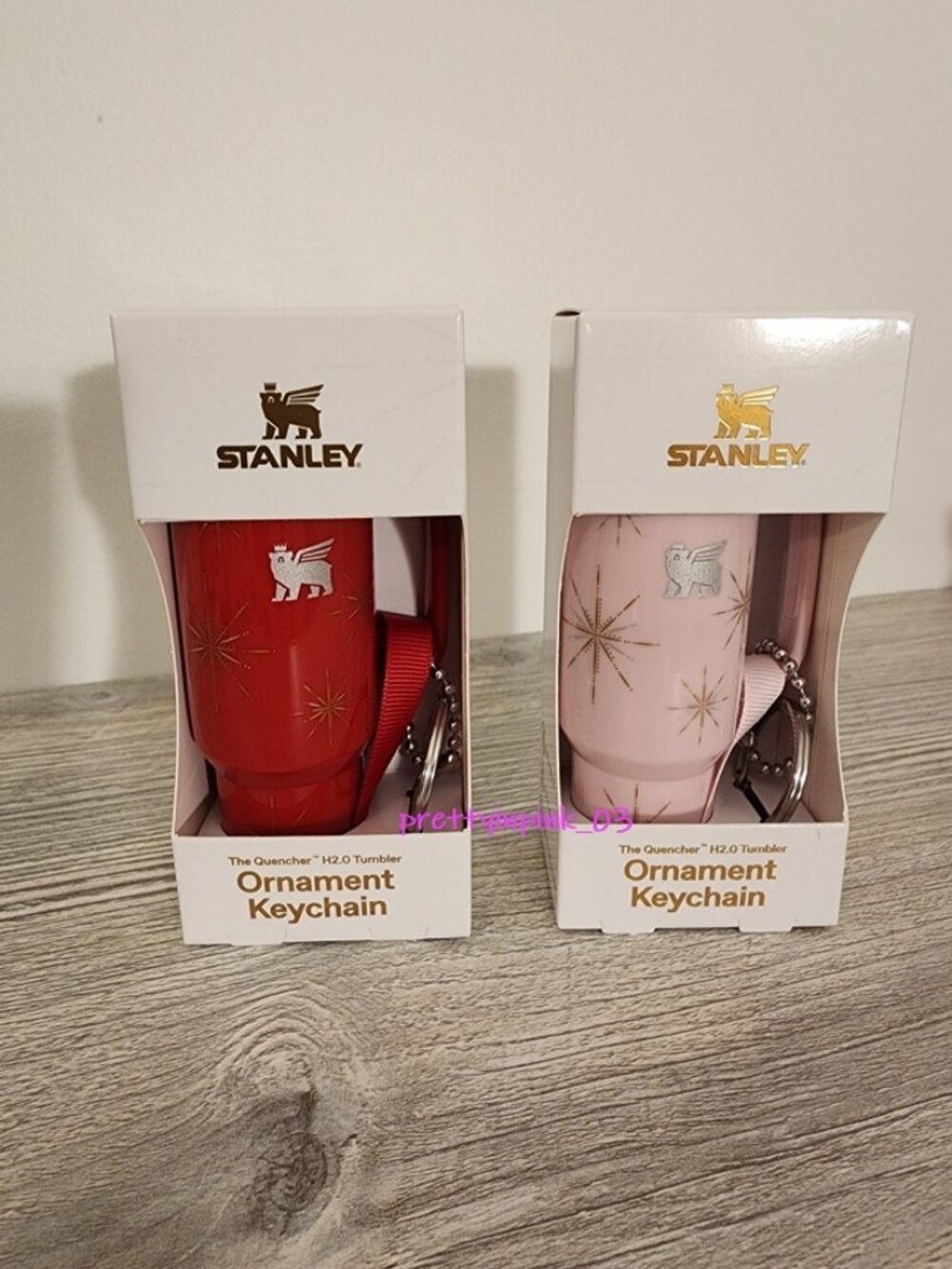2026 Mini Stanley Ornament Keychains Set of 2 NEW
